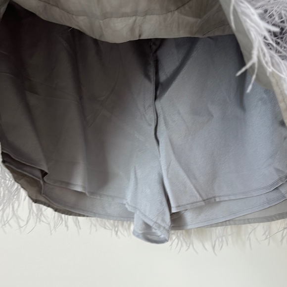 Gray Feathered Skirt - Picture 3 of 3